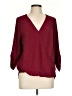 Beacon Apparel 100% Polyester Burgundy 3/4 Sleeve Blouse Size L - photo 1