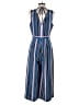 1901 100% Polyester Stripes Blue Jumpsuit Size S - photo 2
