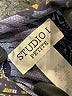 Studio 1 100% Polyester Animal Print Blue 3/4 Sleeve Blouse Size 14 (petite) - photo 7