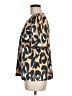 Tyler Boe Animal Print Gold Short Sleeve Blouse Size M - photo 5