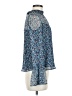 Xhilaration 100% Polyester Blue Long Sleeve Blouse Size M - photo 4