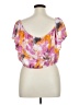 Torrid 100% Polyester Orange Pink Short Sleeve Blouse Size (3) - photo 2