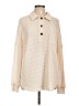Unbranded Houndstooth Ivory Long Sleeve Blouse Size L - photo 1