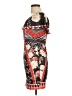 Unbranded Print Black Orange Cocktail Dress Size L - photo 5