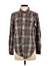 Kavu 100% Cotton Plaid Brown Long Sleeve Button-Down Shirt Size XS - photo 1