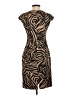 Kay Unger 100% Polyester Animal Print Brown Cocktail Dress Size 2 - photo 2