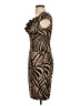 Kay Unger 100% Polyester Animal Print Brown Cocktail Dress Size 2 - photo 5