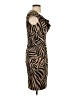 Kay Unger 100% Polyester Animal Print Brown Cocktail Dress Size 2 - photo 4