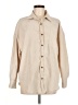 Unbranded 100% Polyester Solid Tan Brown Long Sleeve Blouse Size M - photo 1