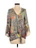 Spense Gray 3/4 Sleeve Blouse Size S - photo 1