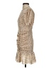 Shein 100% Polyester Tweed Tan Cocktail Dress Size 4 - photo 5