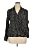 Banana Republic 100% Polyester Polka Dots Black Long Sleeve Blouse Size XL - photo 1
