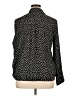 Banana Republic 100% Polyester Polka Dots Black Long Sleeve Blouse Size XL - photo 2