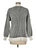 Fashion 100% Chenille Stripes Gray Black Pullover Sweater Size M - photo 2