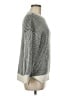 Fashion 100% Chenille Stripes Gray Black Pullover Sweater Size M - photo 4