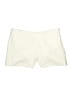 Ann Taylor 100% Cotton Chevron-herringbone Ivory Shorts Size 10 - photo 1