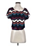 A'gaci Blue Short Sleeve Blouse Size S - photo 1
