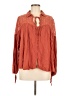 Hayden 100% Polyester Orange Long Sleeve Blouse Size M - photo 1