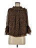 Calvin Klein 100% Polyester Animal Print Brown 3/4 Sleeve Blouse Size M - photo 1