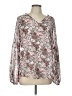 Unbranded 100% Polyester Gray Long Sleeve Blouse Size L - photo 1