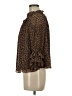 Calvin Klein 100% Polyester Animal Print Brown 3/4 Sleeve Blouse Size M - photo 5