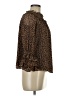 Calvin Klein 100% Polyester Animal Print Brown 3/4 Sleeve Blouse Size M - photo 4