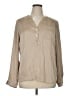 The Limited Tan Long Sleeve Blouse Size XL - photo 1