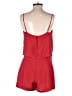 Bebe 100% Polyester Solid Red Romper Size 8 - photo 2