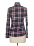 Assorted Brands 100% Polyester Plaid Blue Long Sleeve Blouse Size M - photo 2