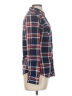 Assorted Brands 100% Polyester Plaid Blue Long Sleeve Blouse Size M - photo 4