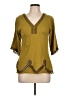 Vertigo Paris Gold Green Short Sleeve Blouse Size L (estimated) - photo 1