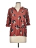MELLODAY Brown 3/4 Sleeve Blouse Size M - photo 1