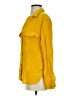 Zara Yellow 3/4 Sleeve Button-Down Shirt Size S - photo 5