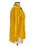 Zara Yellow 3/4 Sleeve Button-Down Shirt Size S - photo 4