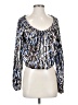 MICHAEL Michael Kors Blue Long Sleeve Blouse Size S - photo 1