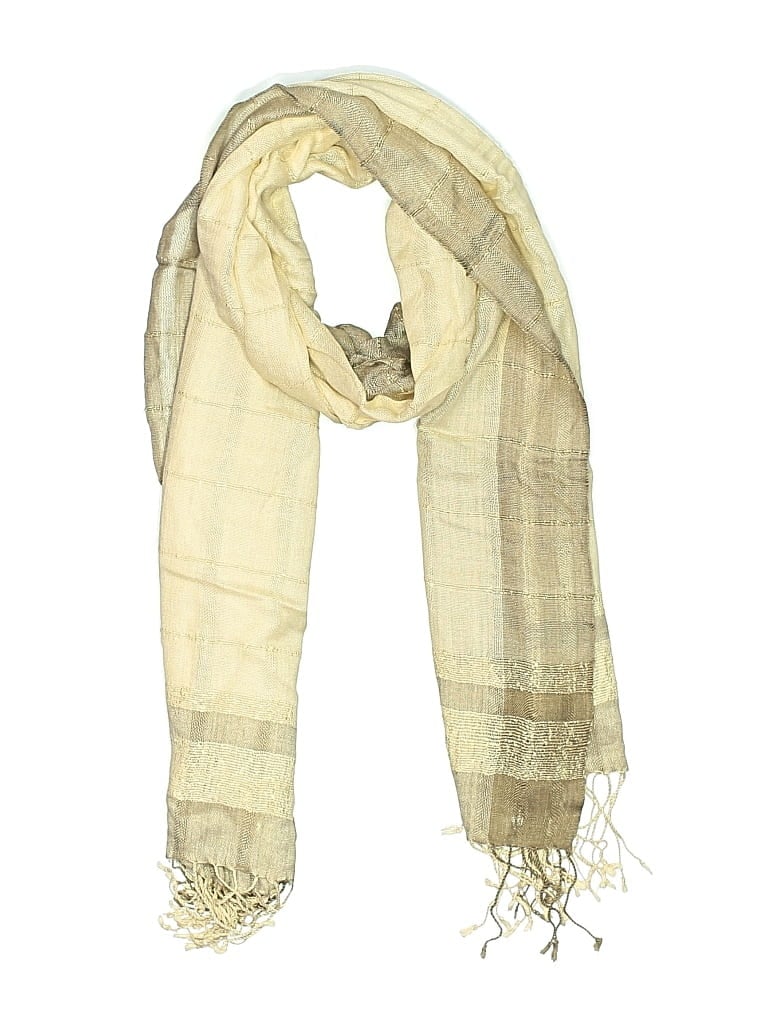 Pre-owned Assorted Brands Scarf In Tan