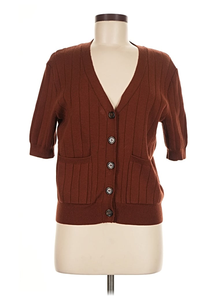 Pre-owned Argent Cardigan Sweater In Brown