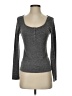 Shein Gray Long Sleeve Henley Size 4 - photo 1