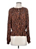 Sanctuary 100% Rayon Animal Print Brown Long Sleeve Blouse Size S - photo 1