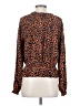 Sanctuary 100% Rayon Animal Print Brown Long Sleeve Blouse Size S - photo 2