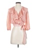 AMUR 100% Recycled Polyester Pink 3/4 Sleeve Blouse Size S - photo 1