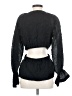 Something Navy Black Long Sleeve Blouse Size S - photo 2