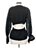 Something Navy Black 3/4 Sleeve Blouse Size S - photo 2