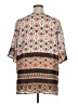 Weekend Suzanne Betro Brown Short Sleeve Blouse Size XL - photo 2
