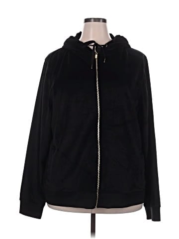 White Mark Zip Up Hoodie (view 1)