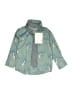Sovereign Code Print Teal Long Sleeve Button-Down Shirt Size 2T - photo 1