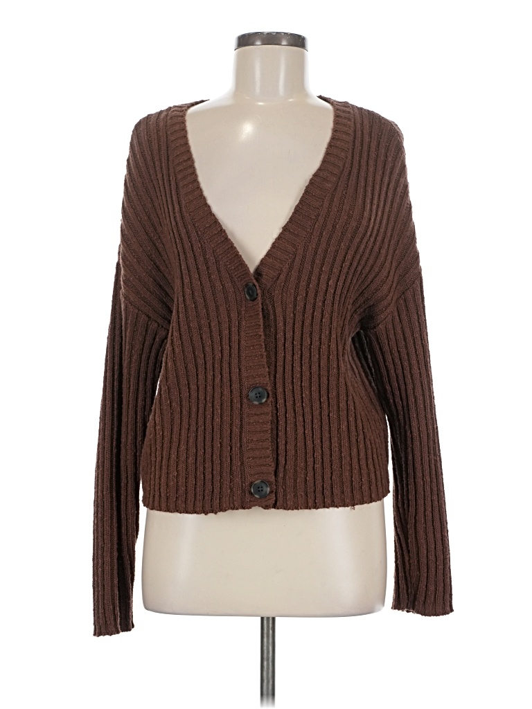 Pre-owned American Eagle Outfitters Cardigan Sweater In Brown