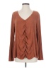 Time After Time Brown Long Sleeve Blouse Size S - photo 1