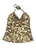Hapari Swimwear Animal Print Gold Swimsuit Top Size L - photo 1