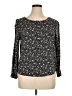 Laura Scott Black Long Sleeve Blouse Size XL - photo 1